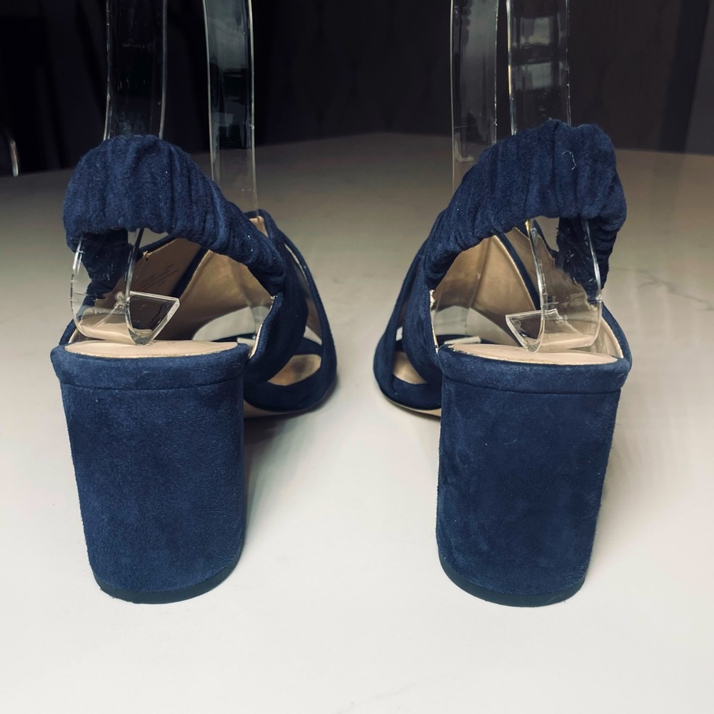 NWOT Cole Haan | Blue Suede Slingback Sandals - Picture 7 of 9